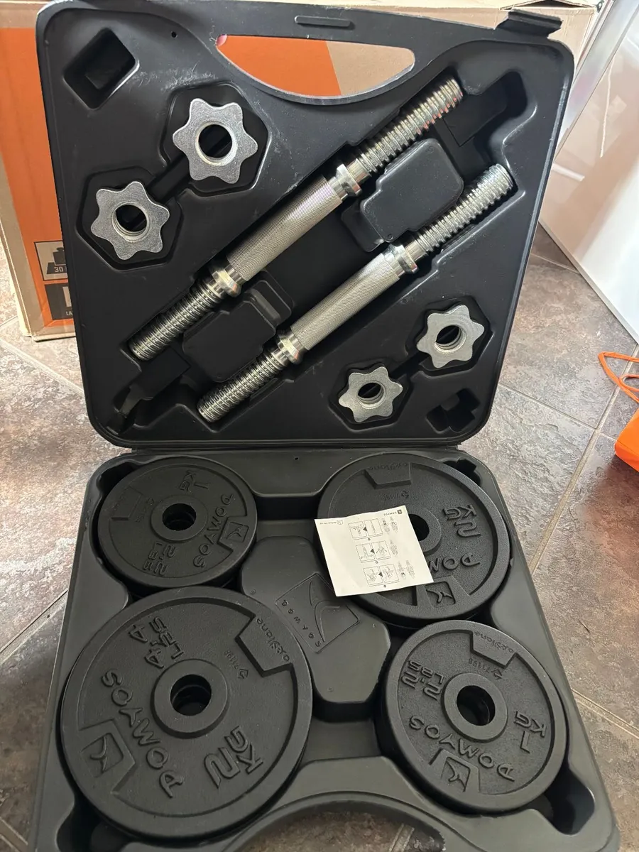 Weight Training 20 kg Cast Iron Dumbbells Set - Image 2