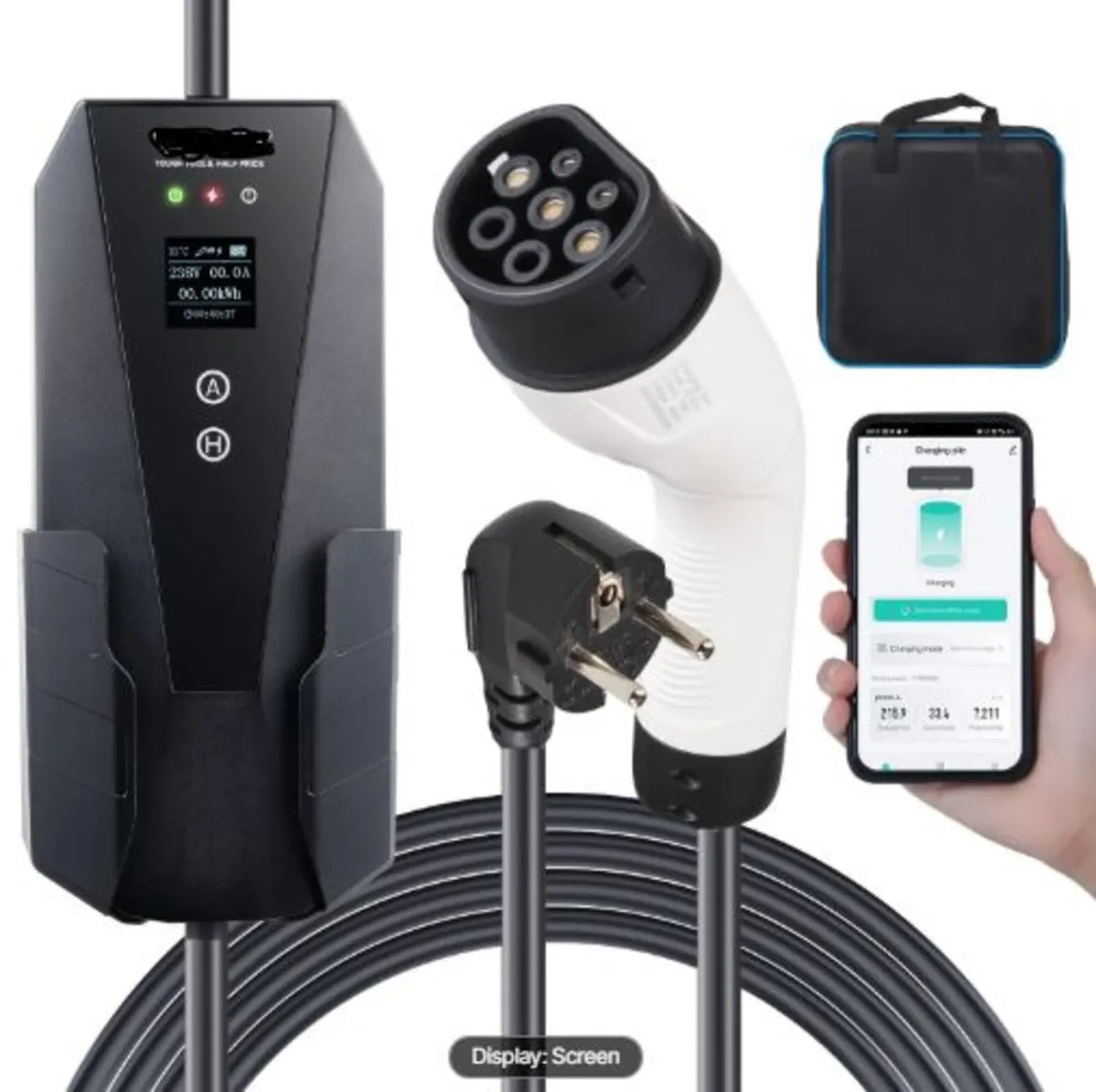 Portable EV Charger Type 2, 16A 3.7 kW, Electric - Image 1