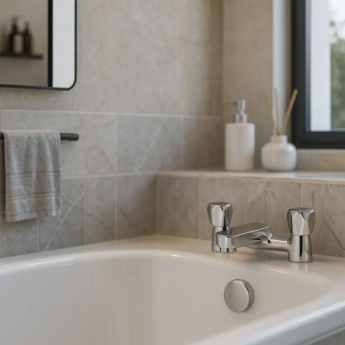 Vitality Chrome Manual Bath Filler Mixer Tap - Image 4