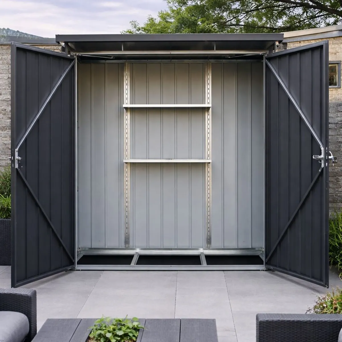 🏡 5x2 Palladium Steel Garden Shed–Free Shipping - Image 4