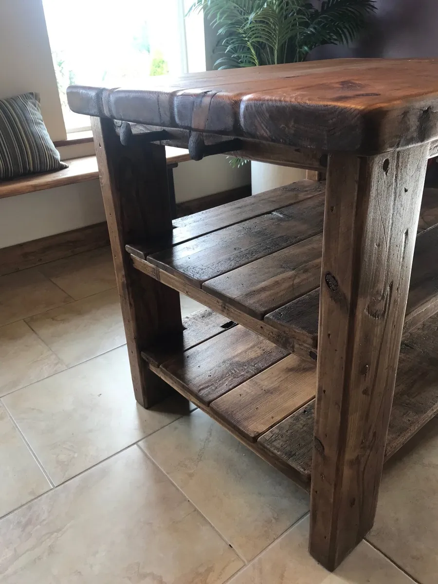 Kitchen Island Butcher Block from reclaimed Timber - Image 3