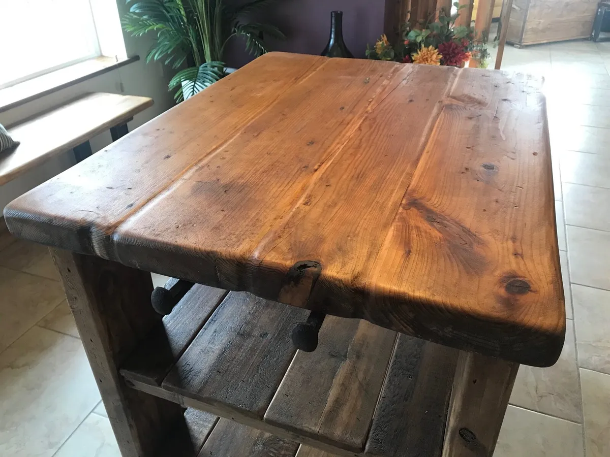 Kitchen Island Butcher Block from reclaimed Timber - Image 4