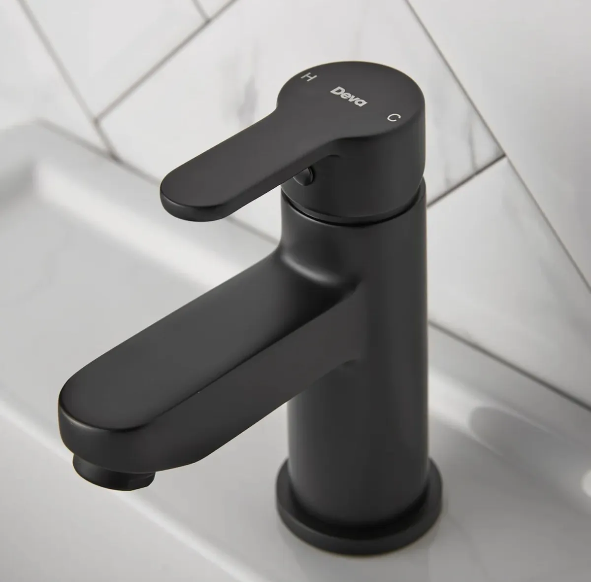Mono Basin Mixer Sink Tap & Press Top Waste Black - Image 4