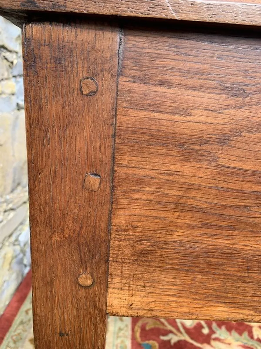 Early 20th Century Solid Oak Butchers Block Prep Table. - Image 4