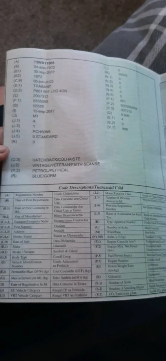 72 TRABANT P601 LHD 4DR - Image 2