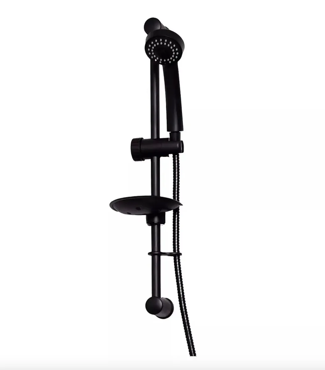 Shower Kit with Slide Rain in Matt Black - Image 1