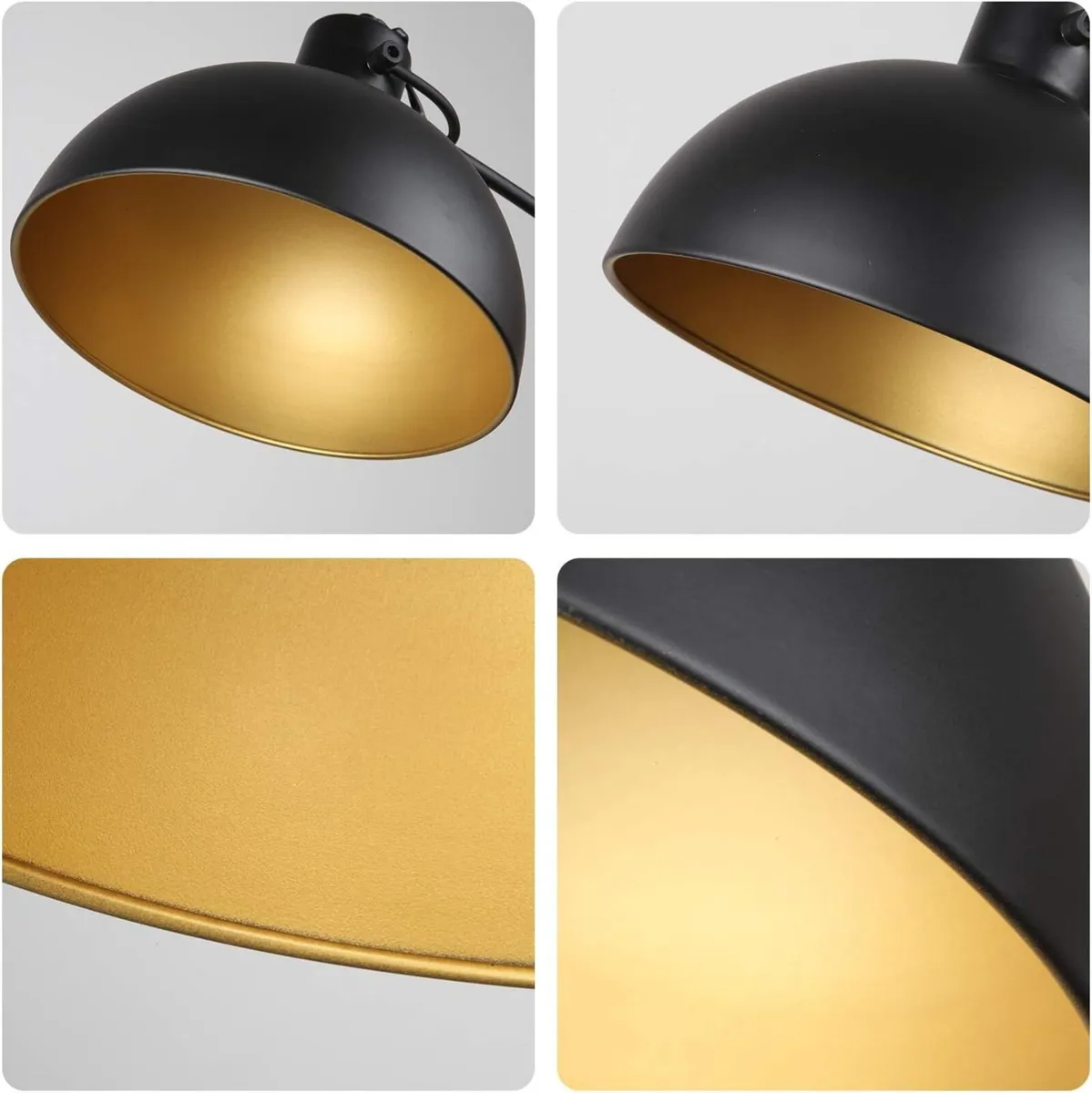 Floor lamp Vintage Arc Retro Lamps in Black-Golden - Image 3