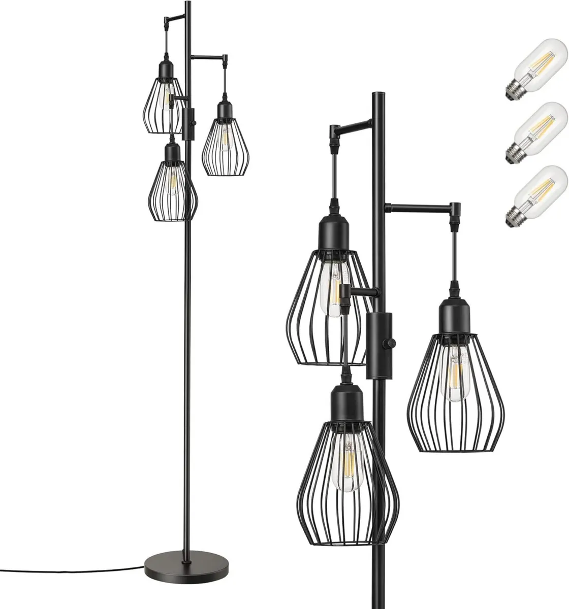 Industrial Floor Lamp Dimmable Standing with Wire - Image 1
