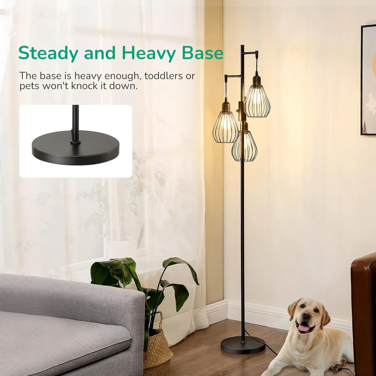 Industrial Floor Lamp Dimmable Standing with Wire - Image 4