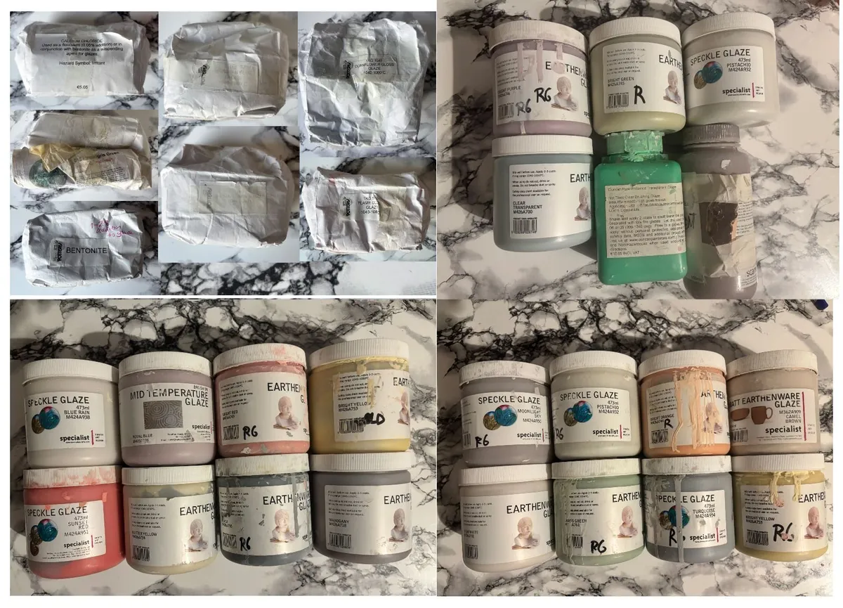 Ceramic Glaze Bundle – Powders, Brush-On Glazes - Image 1