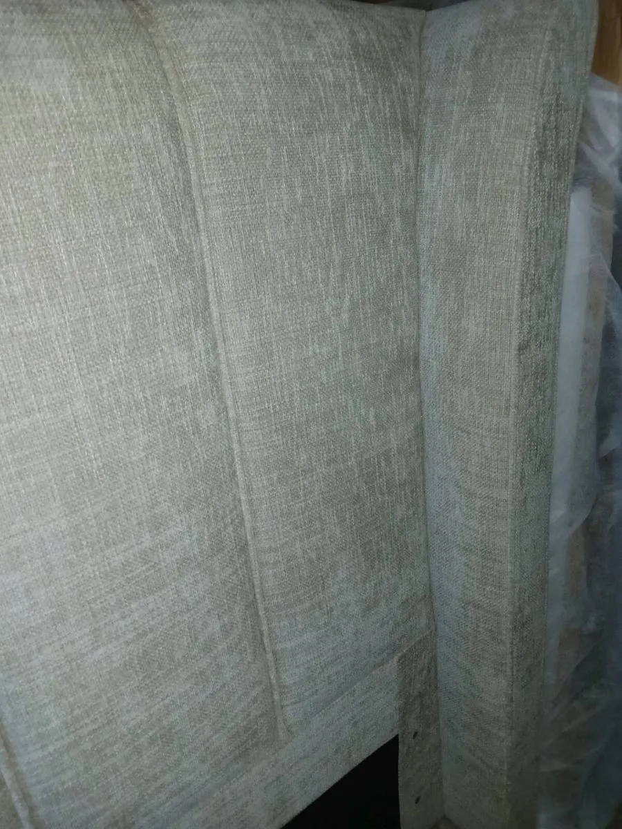 Premium Cloudy Taupe Upholstered Double Headboard - Image 4
