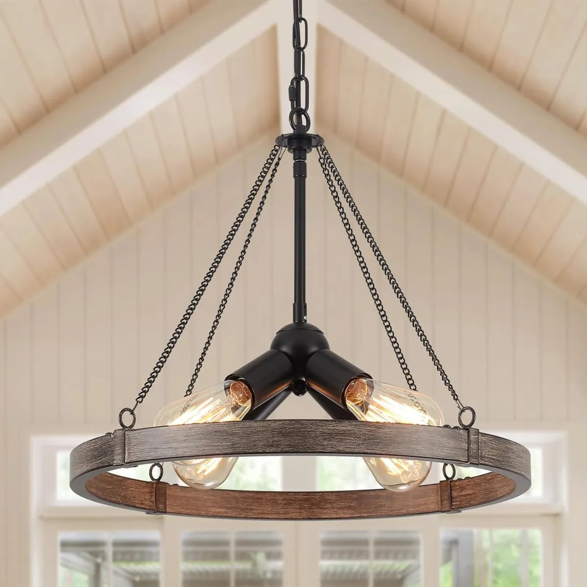 Wagon Wheel Chandeliers Ceiling Light 4-Light - Image 1