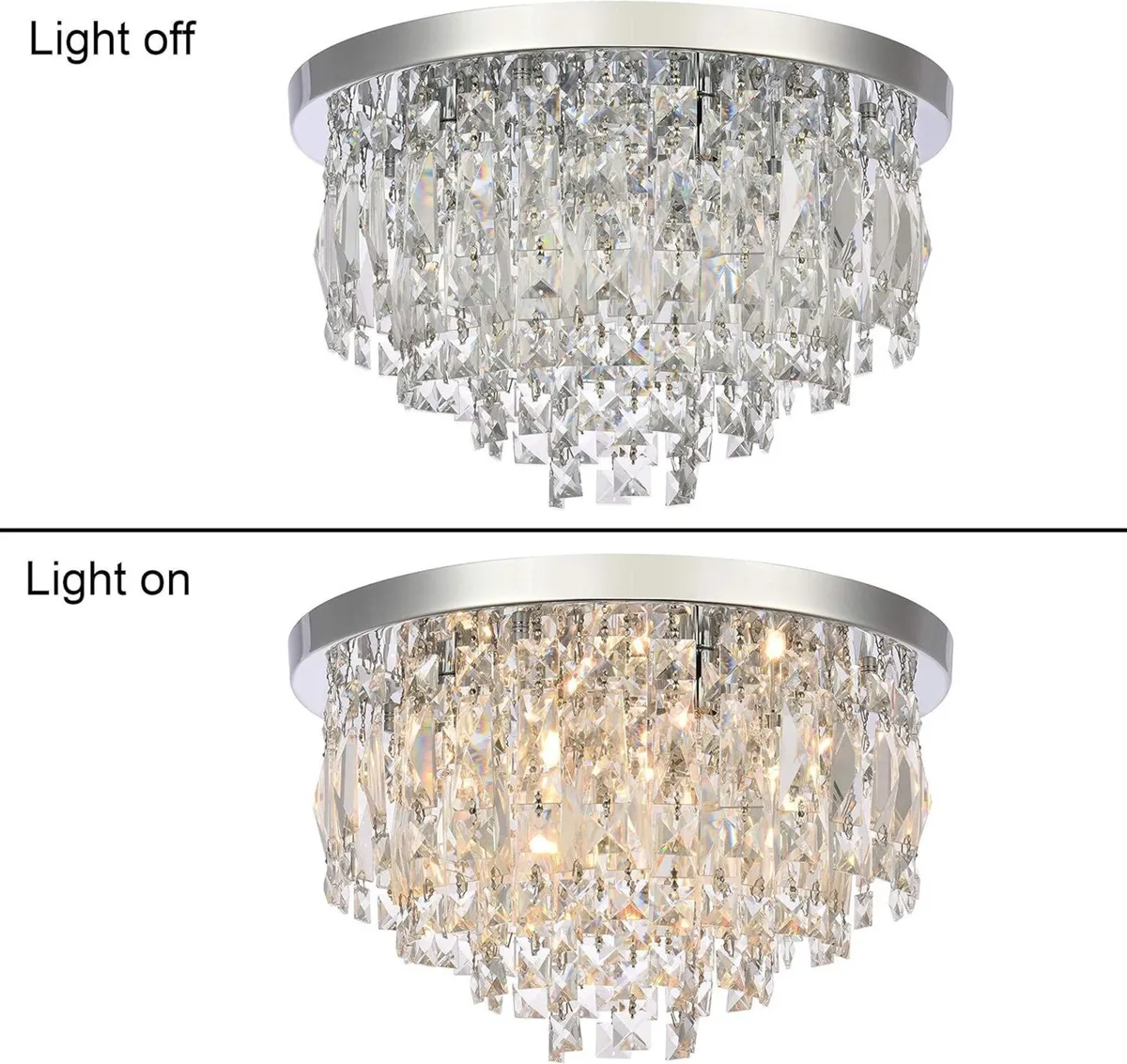 Modern Crystal Chandeliers Ceiling Lights Clear - Image 4