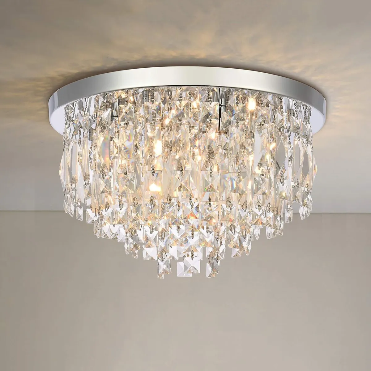 Modern Crystal Chandeliers Ceiling Lights Clear - Image 1