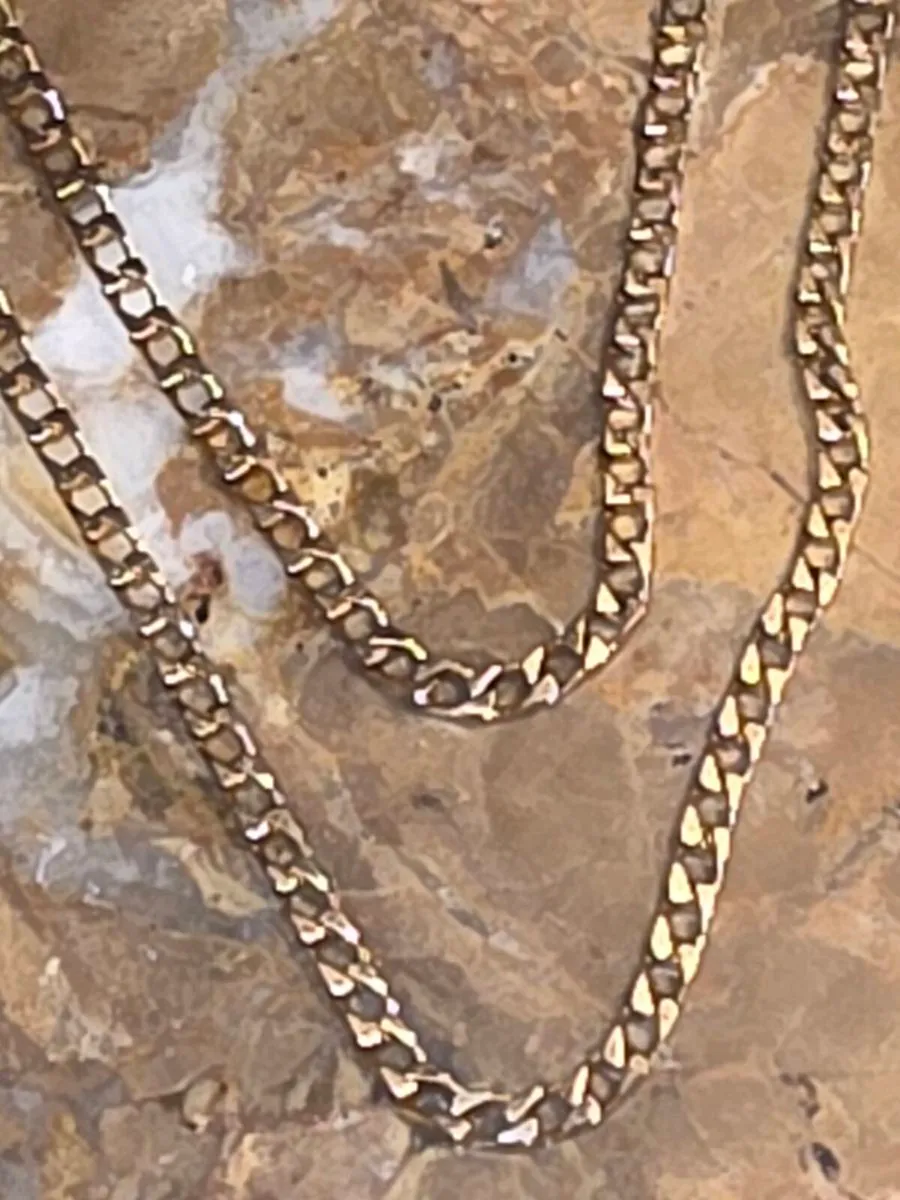 CHUNKY LINK, 9CT SOLID Gold 20"Long 6.03g Chain ! - Image 1