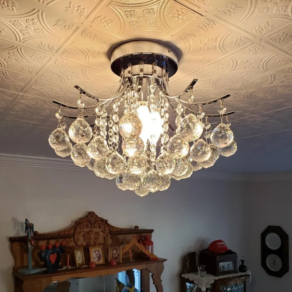 Crystal Chandelier Ceiling Light Modern Mini - Image 4