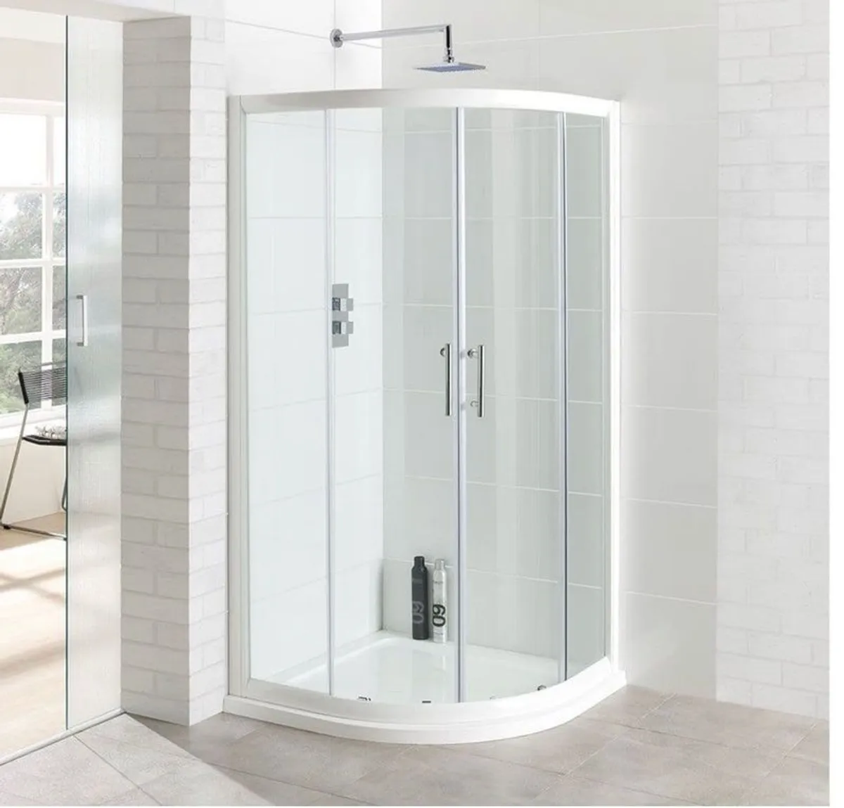 Offset Quad Shower Door