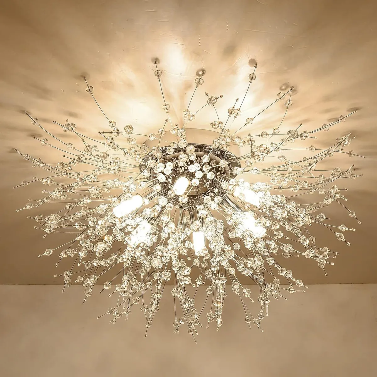 Modern Crystal Chandeliers Ceiling Light Fireworks - Image 1