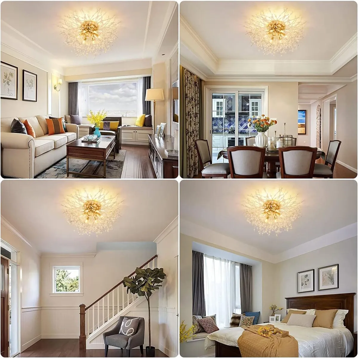 Modern Crystal Chandeliers Ceiling Light Fireworks - Image 4