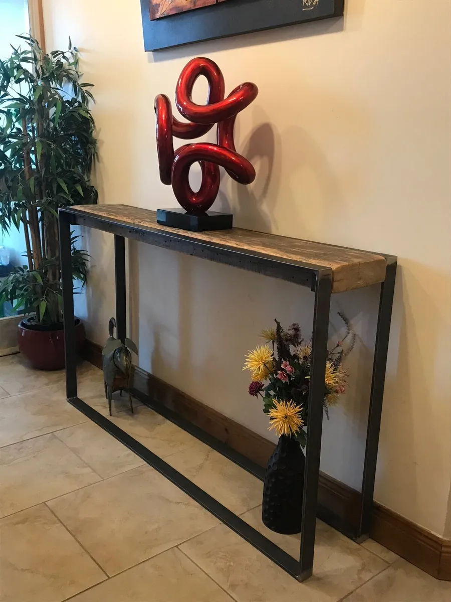 Handcrafted Console Table from Reclaimed Timber - Image 1