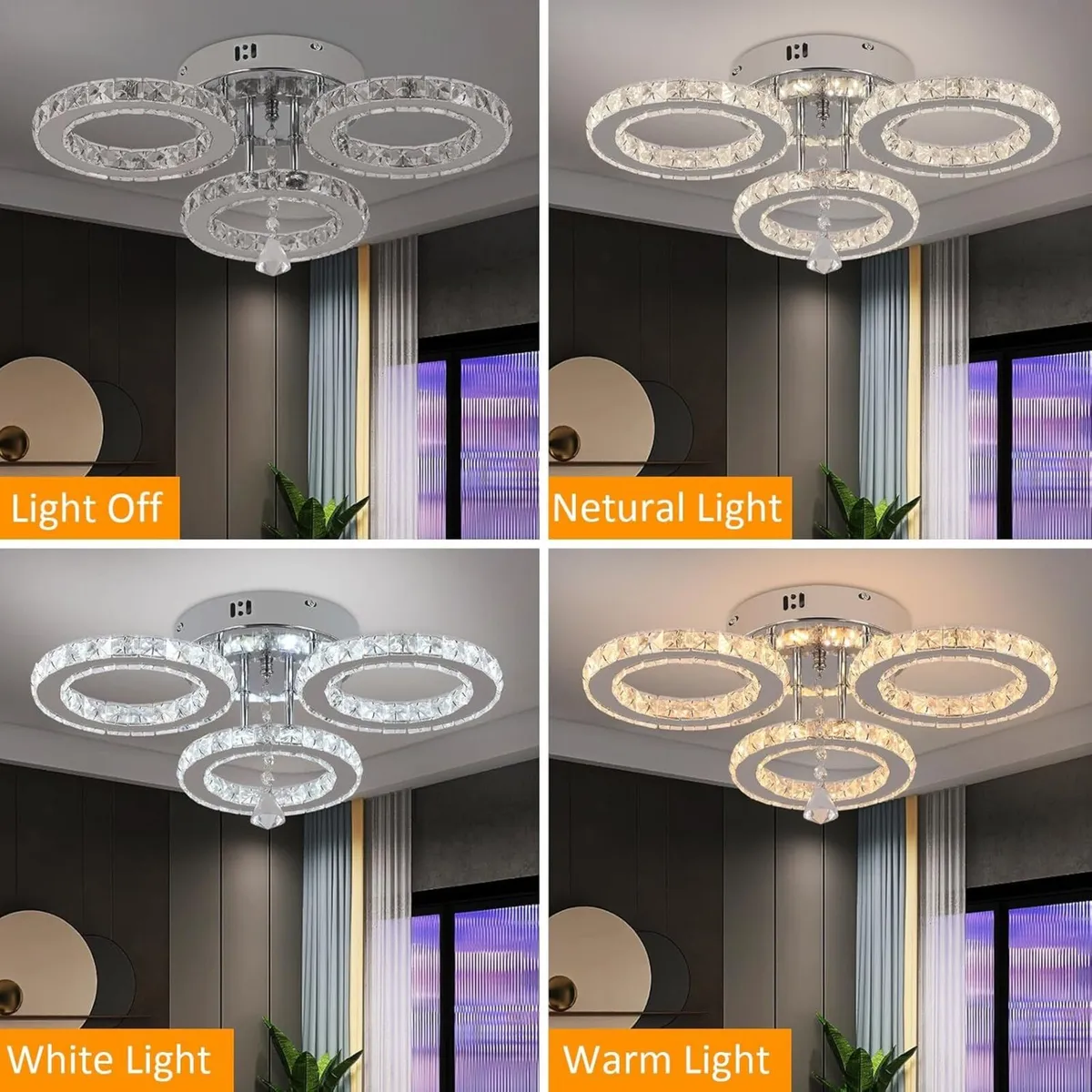LED Ceiling Light Modern Dimmable with Remote - Image 4