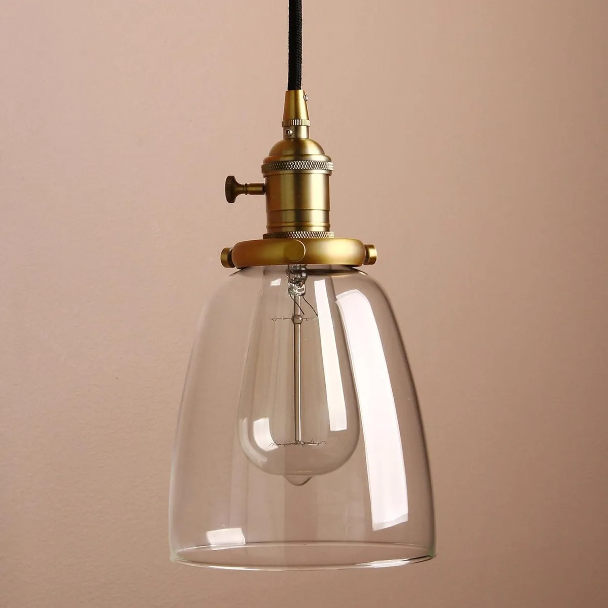 Industrial Vintage Loft Bar Chandelier Bell Clear - Image 4