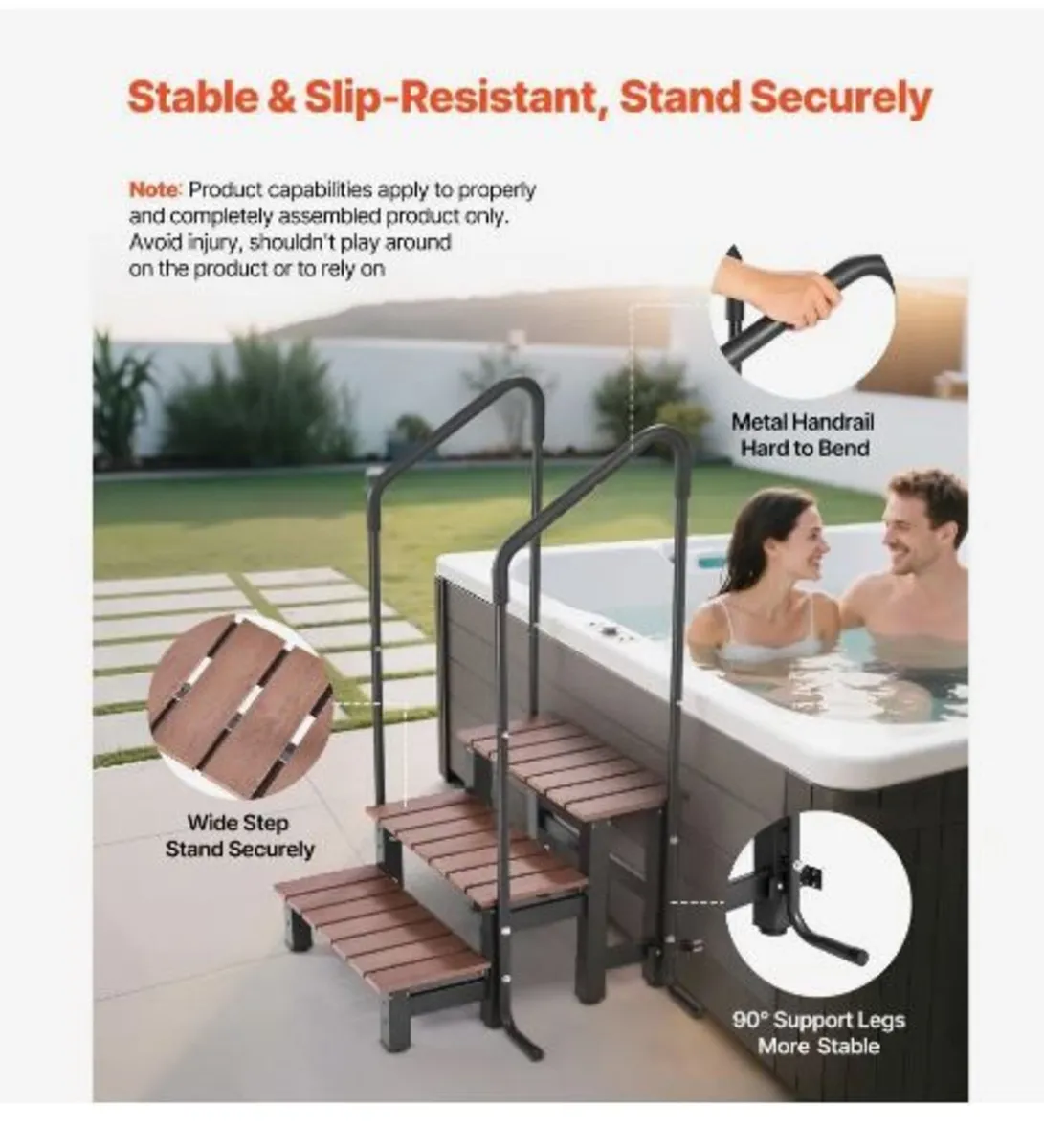 Hot Tub Step with Handrail - Image 4