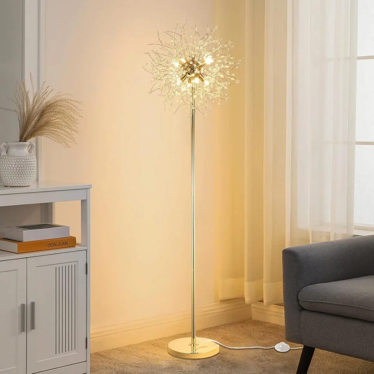 Modern Floor Lamp Golden Fireworks Crystal Lamps - Image 2