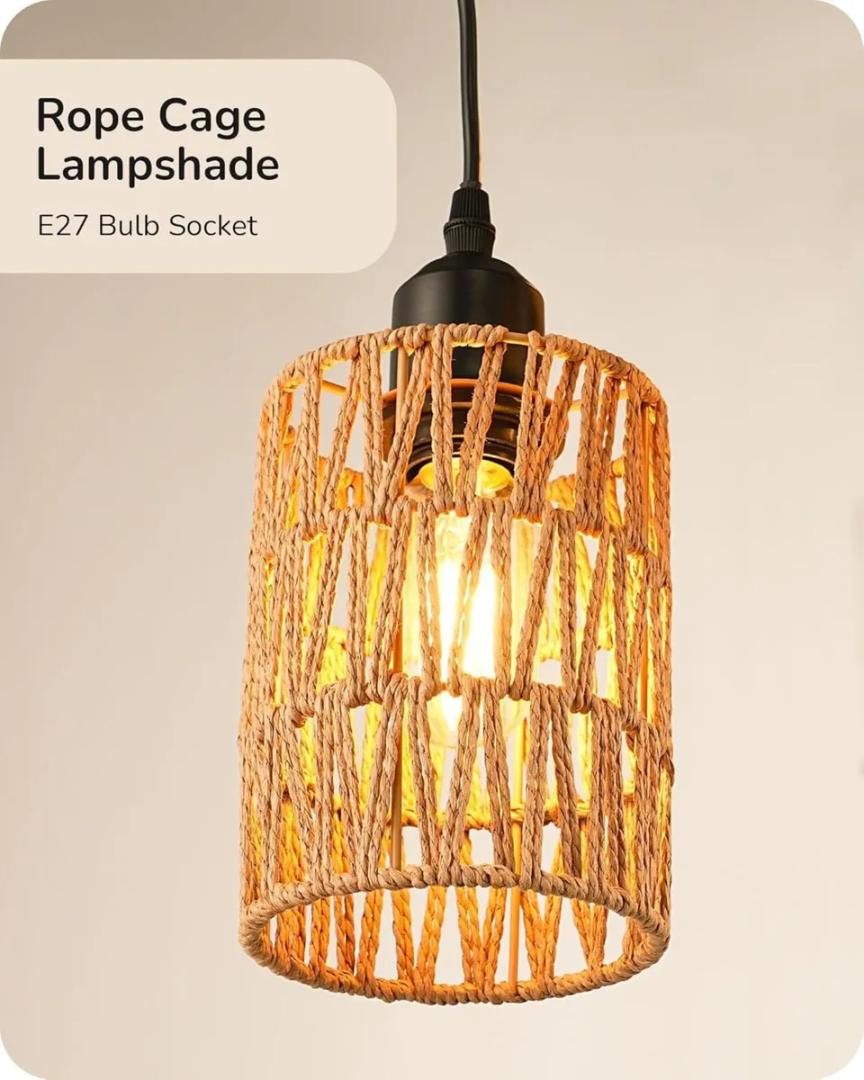 Industrial Floor Lamp Boho Dimmable Standing with - Image 3