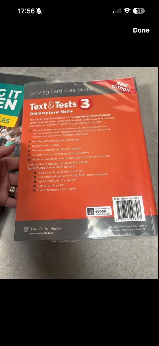 Text & tests maths book brand new - leaving cert - Image 2