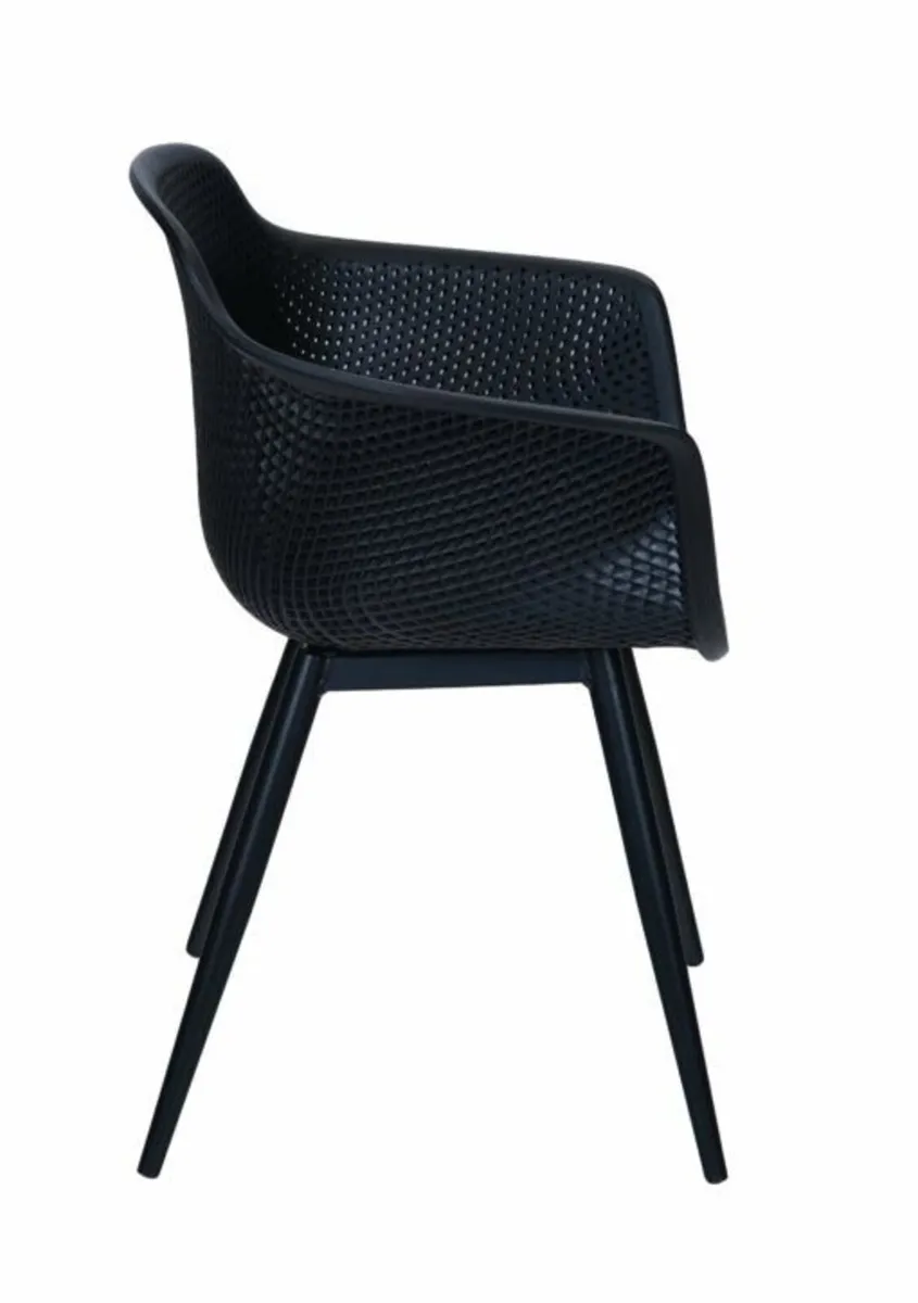 Terrace Chair – Black Polypropylene Armchair - Image 2