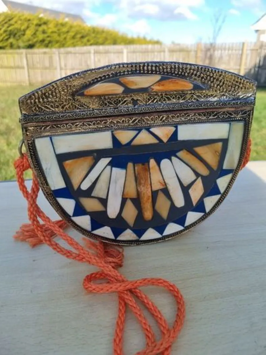 Vintage Moroccan handmade clutch bag - Image 2