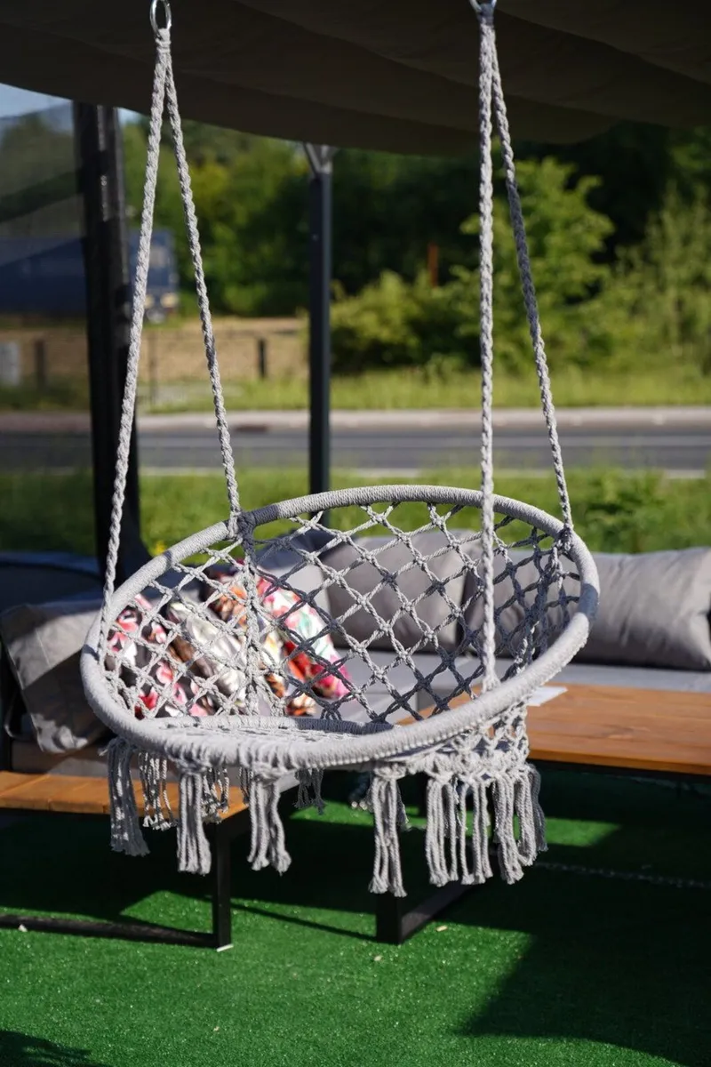 Hanging Chair – Cotton Rope Swing “Stork’s Nest” - Image 2