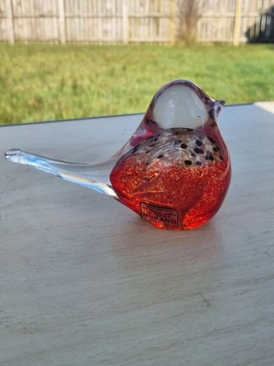 Glass bird figurine Murano Italy - Image 1