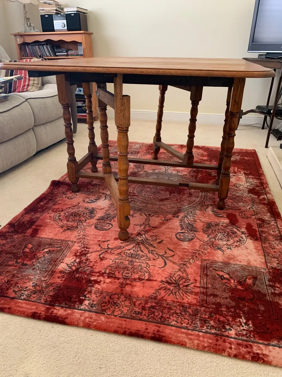 Antique Oak Dining Table - Image 4