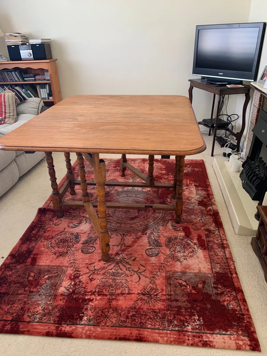 Antique Oak Dining Table - Image 3