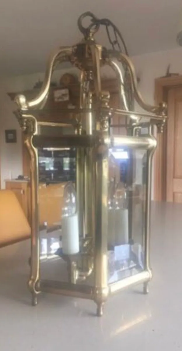 Antique brass lantern - Image 3