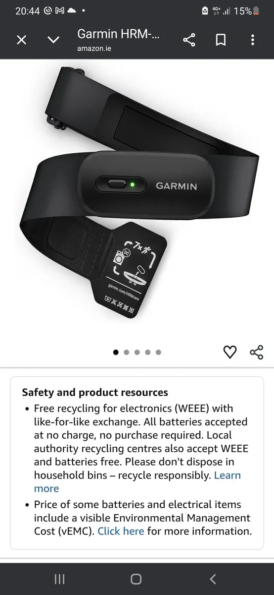 Garmin heart monitor - Image 1
