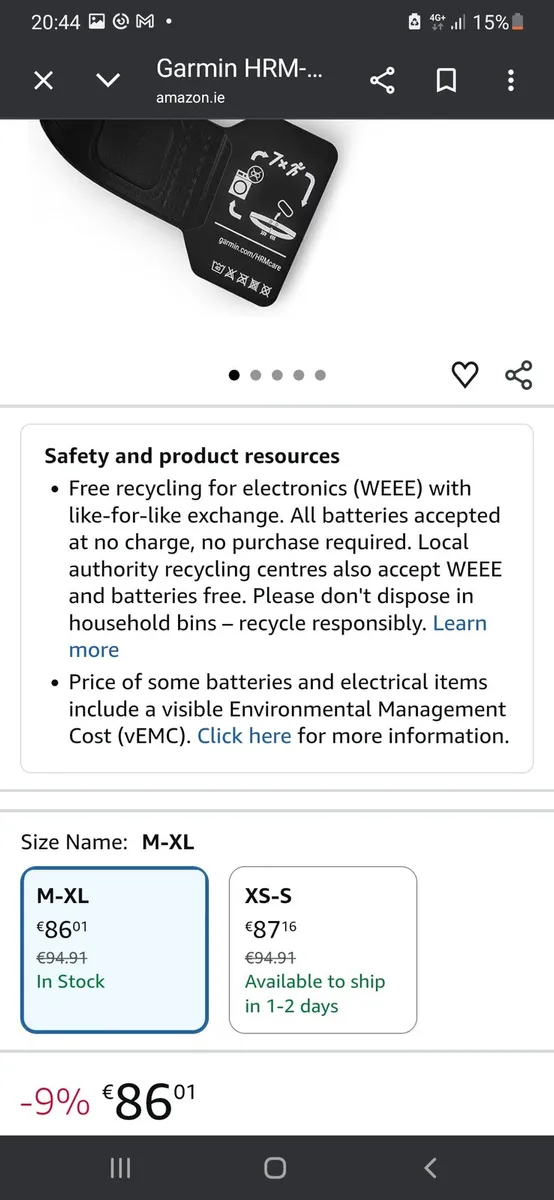 Garmin heart monitor - Image 2