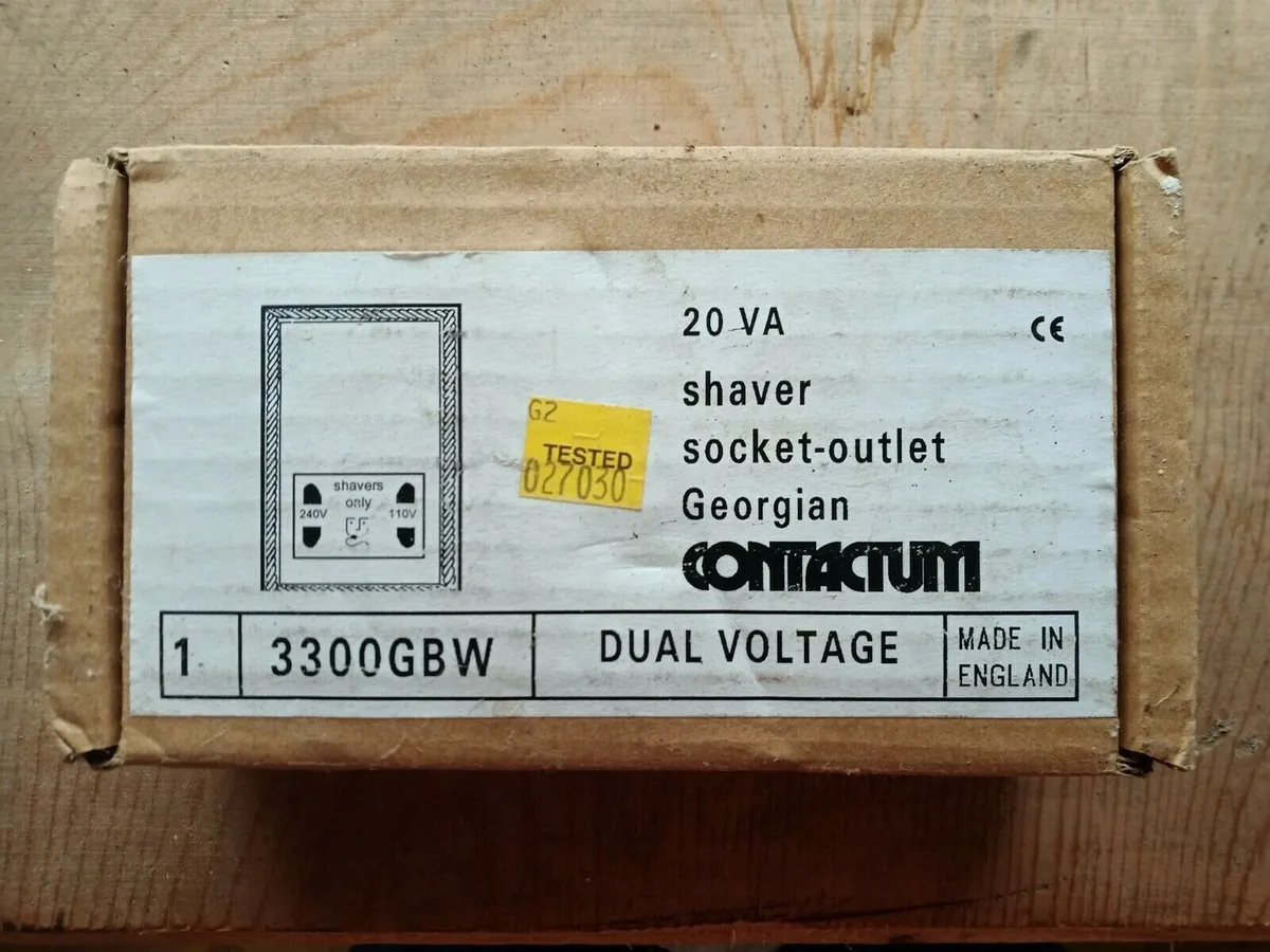 NEW Shaver Socket Contactum  110/230v 2 Gang - Image 2