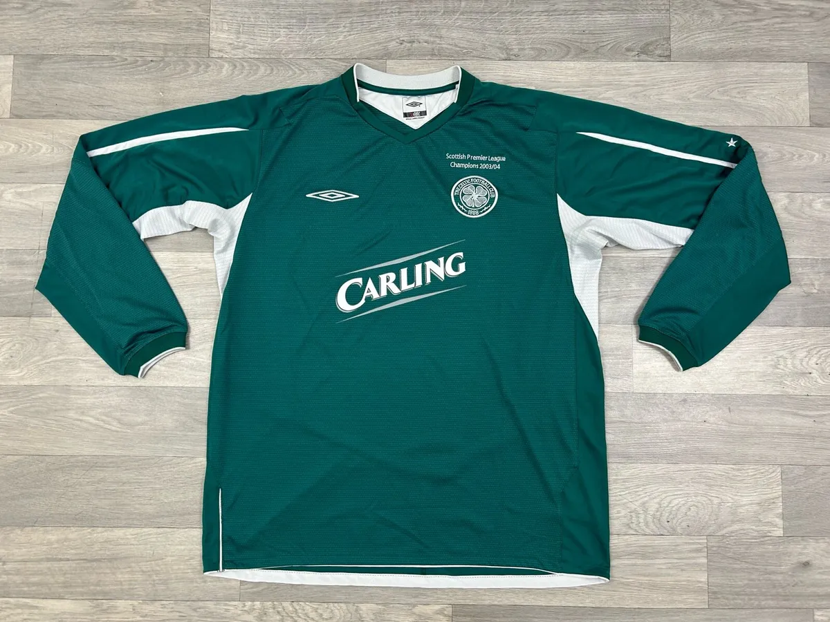 Vintage 2004 Umbro Celtic Home Long Sleeve Jersey - Image 1