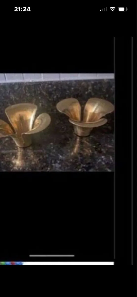 Brass Candleholder Set - Image 1