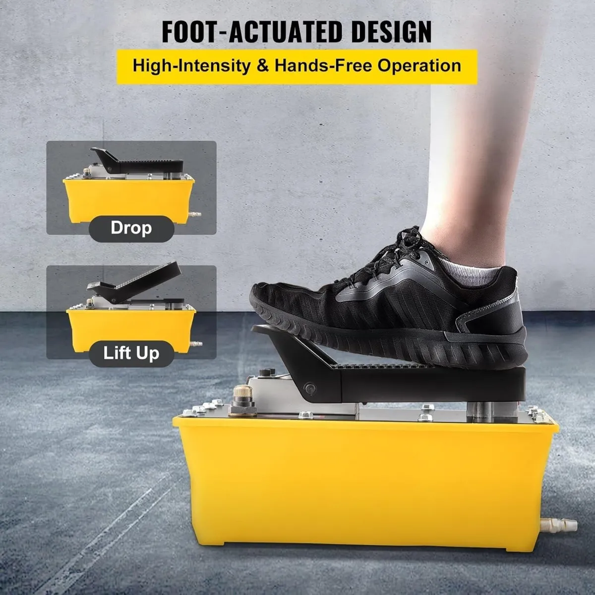 Air Hydraulic Foot Pump 10000PSI 2.3L Pressure - Image 4