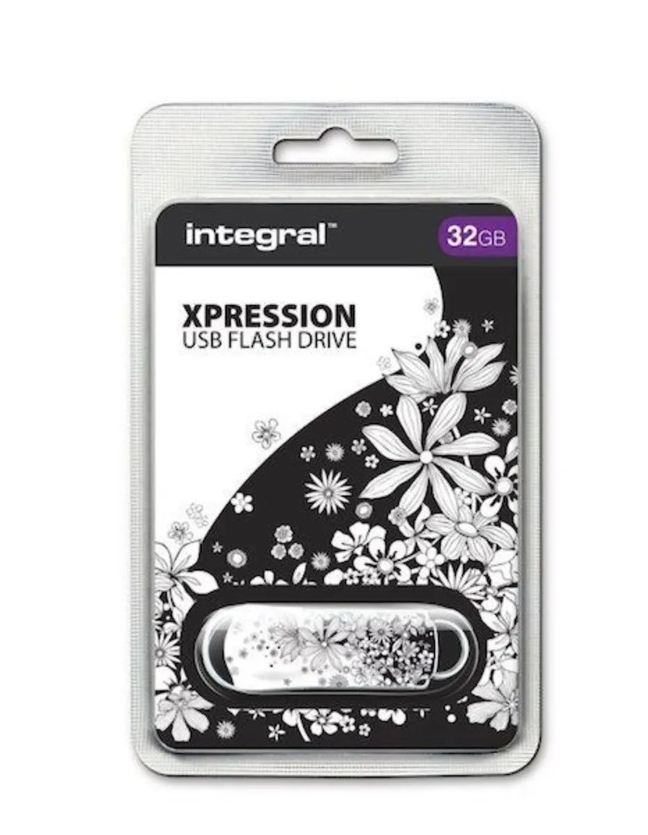 NEW Integral Xpression Floral 32GB USB Stick Drive