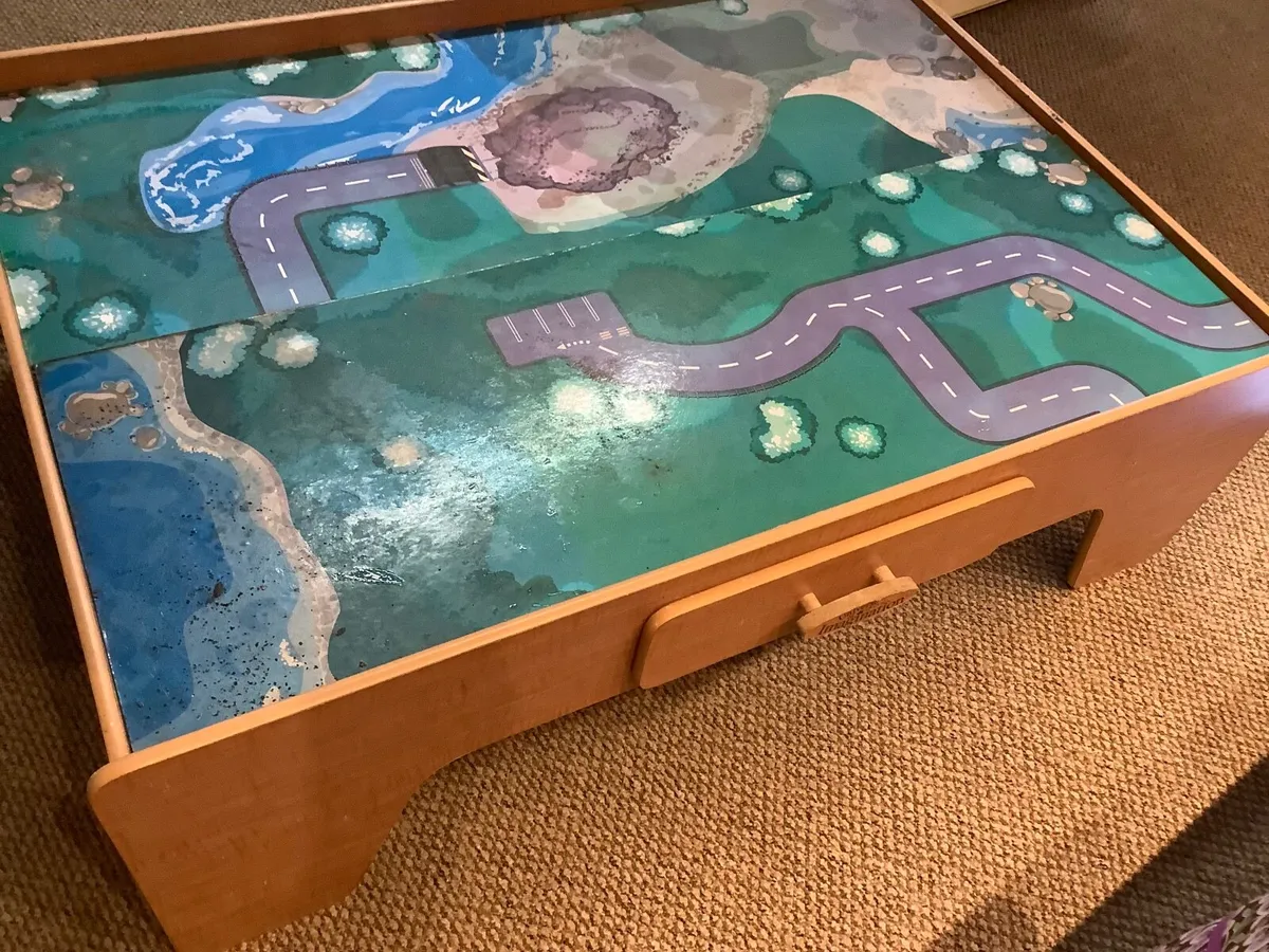 Kids play table with drawer