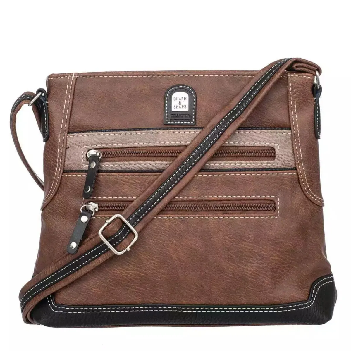 Charm & Shape Shoulder Bag - Brown - Image 1