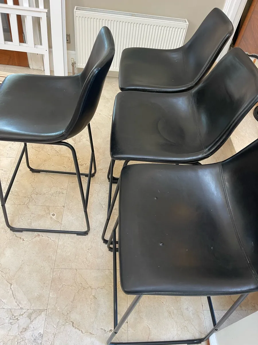 4 x Matching Kitchen Island Breakfast Bar Stools - Image 2