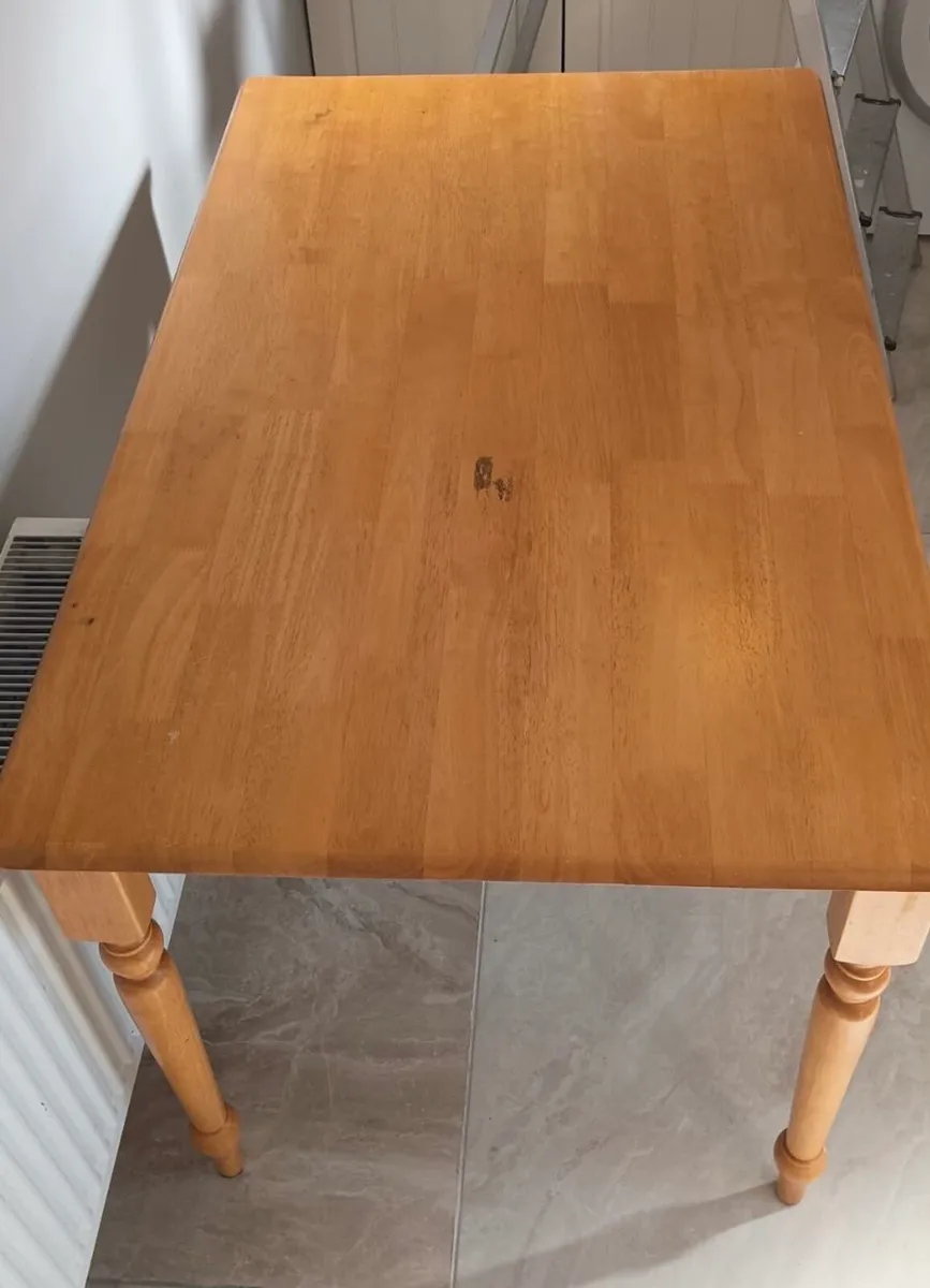 Good Solid 4Ft Wooden Kitchen Dining Table - Image 2