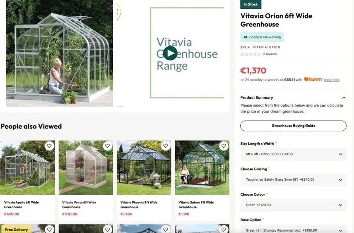 Vitavia Orion Green House 6x8 feet - Image 4