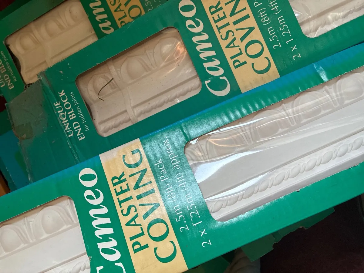 NEW Plaster Coving – 7 Boxes (2.7m) Unused - Image 4